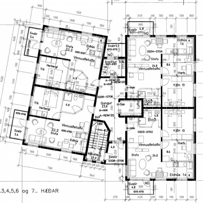 Drekagil - floor layout