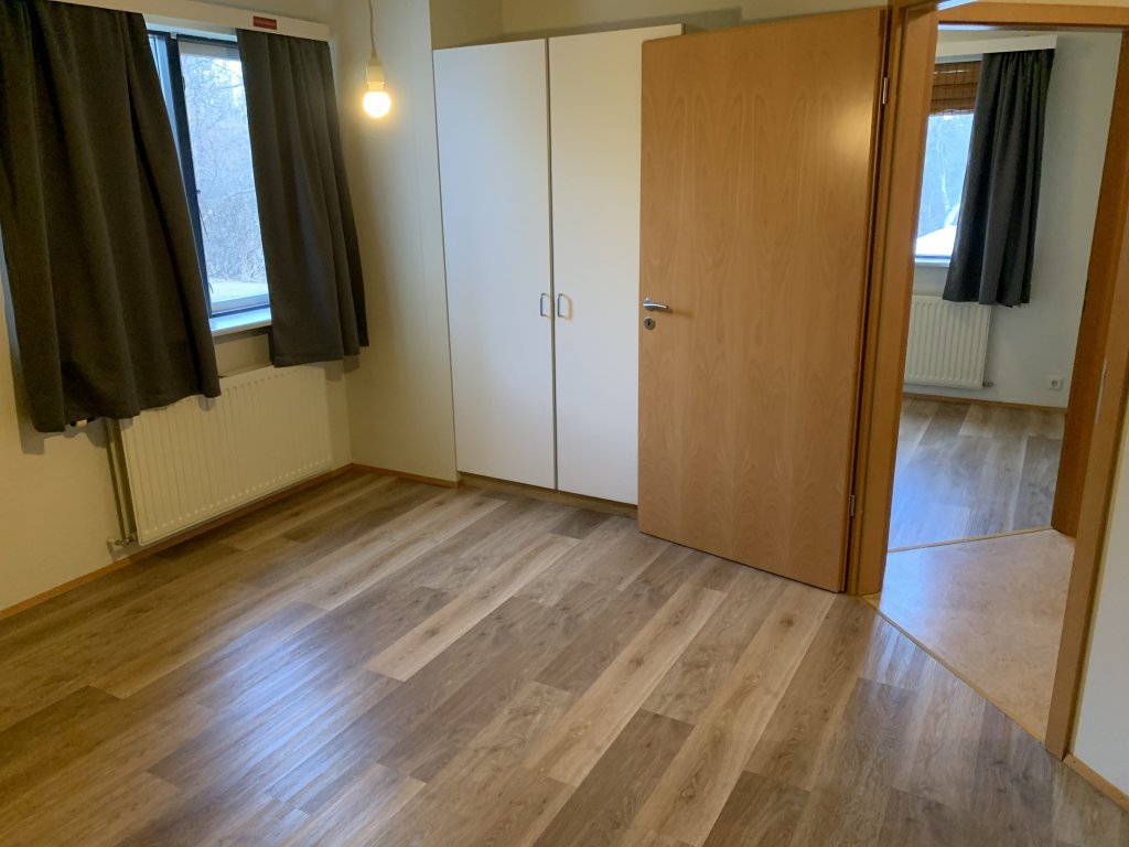 Bedroom in a two-bedroom apartment