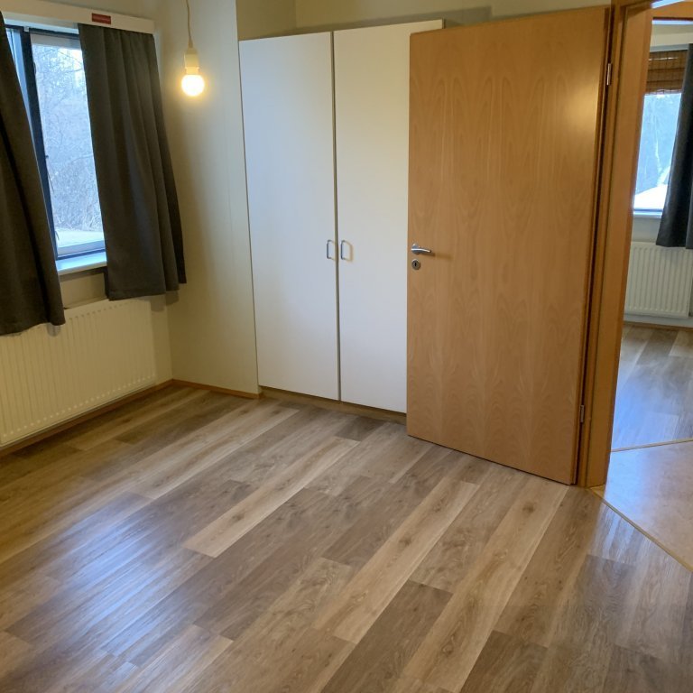 Bedroom in a two-bedroom apartment